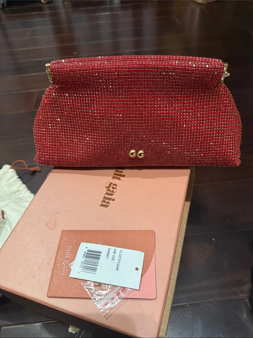 Cult Gaia Lillia Mini Clutch - Garnet